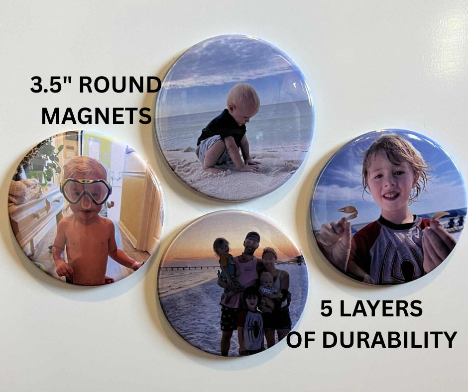 3.5" Round Photo Magnet