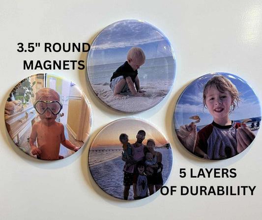 3.5" Round Photo Magnet